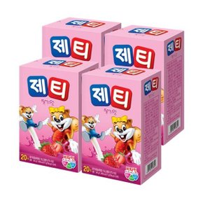 동서식품 제티 딸기맛 20T 4개 스틱형 어린이음료 우유친구