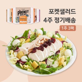 샐러드 4주 정기배송 주3일 (닭가슴살 샐러드_닭+비엔나+숯불갈비)