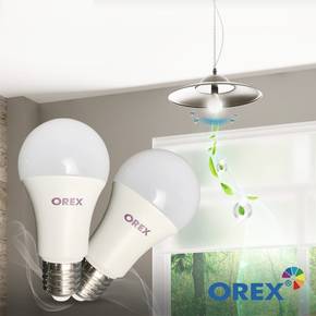 오렉스 공기정화 광촉매 LED 벌브형 램프 12W (2개입)