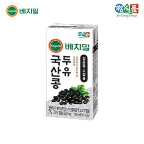 [S]베지밀 국산콩 검은콩 고칼슘 두유 190mlx64팩