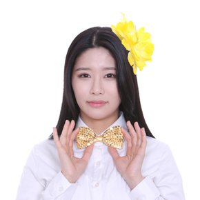 멀티꽃머리핀(옐로우) 멀티 꽃 머리핀 옐로우 파티 무대 축제 용품 소품 치장 데코