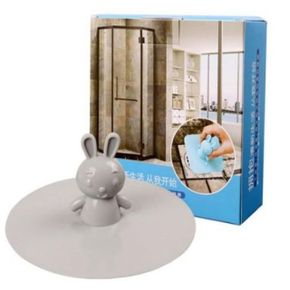 귀여운 디자인 홈데코 토끼 실리콘 덮개 하수구 커버 X ( 2매입 )