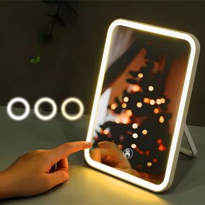 LED 탁상 메이크업 거울 3색광 접이식 조명 미러 램프 K787