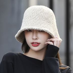 뽀글이 양털 버킷햇 겨울 방한 털 여성 벙거지 모자