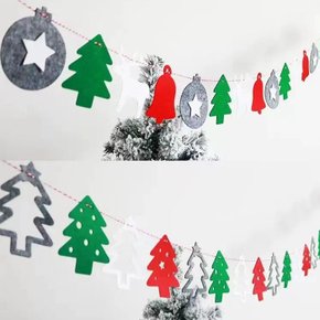 크리스마스 가랜드 J 성탄절 장식 벽장식 인테리어 행사 유치원 학교 교회 이벤트 눈사람 산타