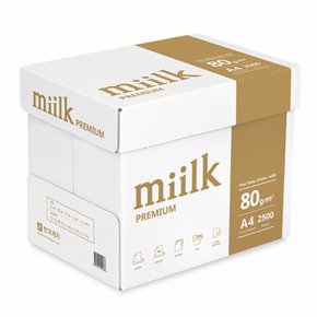 밀크 프리미엄 A4용지 80g 1박스(2500매) Premium