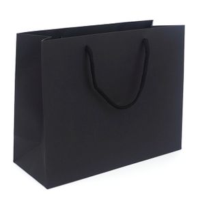 심플 쇼핑백 직사각 답례품 기념품 선물백 블랙 중형 X ( 5매입 )