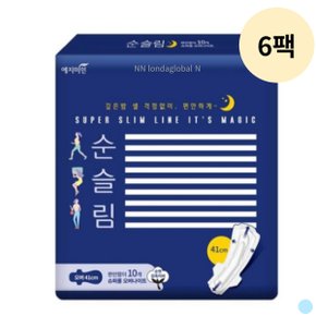 예지미인 순슬림 슈퍼롱 오버나이트 생리대 10p 6팩