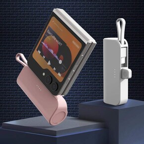 아이폰 갤럭시 미니 휴대용 보조배터리 2IN1 C타입 8핀 동시 충전가능 스탠드기능 6컬러 도킹형