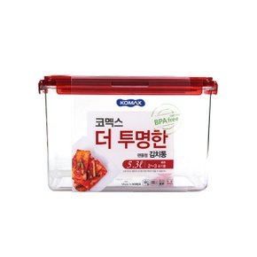 제이오마켓 더 투명한 김치통 정사각 5.3L 핸들