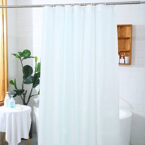 심플 솔리드 EVA 욕실 방수 샤워 커튼 (5 colors)