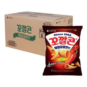 롯데제과 꼬깔콘 매콤달콤한맛 67g 20봉 옥수수스낵 어린이간식 한박스