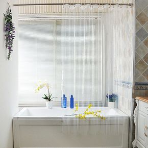 원룸욕실 투명 샤워커튼 욕실 물튀김방지 방수 파티션 소형