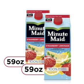 [해외직구] Minute Maid 미닛메이드 딸기 레모네이드 과일 주스 1.75L 2팩
