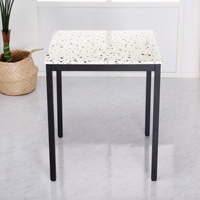 테라조 600 사각 용접 2인 식탁 테이블