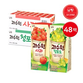 과수원 사과 190ml 24팩 + 청포도 24팩 / 과일주스 EV