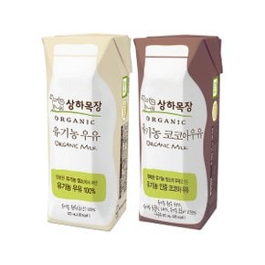 상하목장 유기농 흰우유+코코아우유 125ml 각24팩(총48팩)