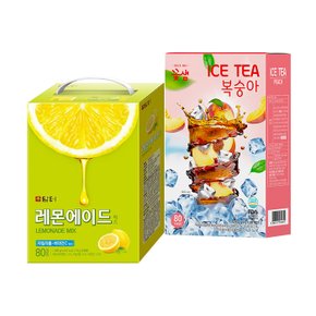 담터 레몬에이드믹스 80T +꽃샘 복숭아 아이스티 80T (에이드)