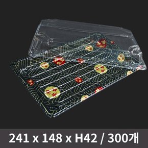 일회용 식품포장 초밥용기 WL-09 벚꽃 세트 1박스(300개)