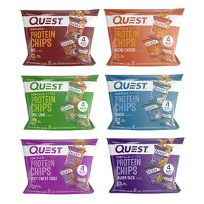 quest퀘스트  단백질  과자  프로틴칩  랜치  칠리라임  비비큐  나쵸치즈  4팩  6종