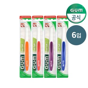 GUM 검 치과 교정 임플란트 전용 앤드 터프트 칫솔 308 6개입