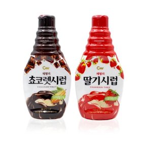 CW 청우 빙수재료/ 패밀리시럽/ 딸기 초코렛 선택담기