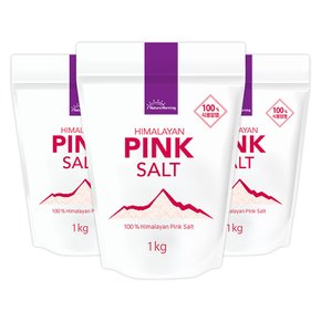[기간한정 특가] 네이처모닝 히말라야 핑크솔트 가는소금 1 kg x 3봉