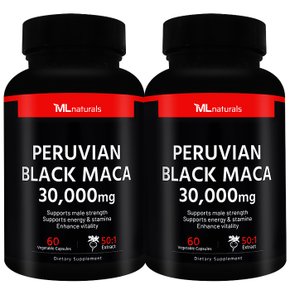 [해외직구] 마이라이프 내추럴스 페루비안 블랙 마카 30,000 mg 60정 2병