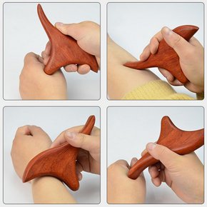 마사지기 안마기 휴대용 원목 지압 스틱 안마 손 발 목 어깨 마사지 X ( 3매입 )