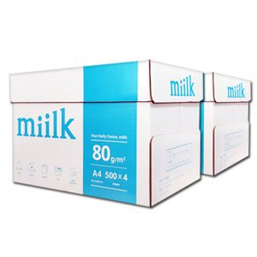 밀크(Miilk) A4용지 80g 2박스(4000매)