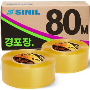 [신일] 박스테이프 경포장 80M 40개 투명/황색