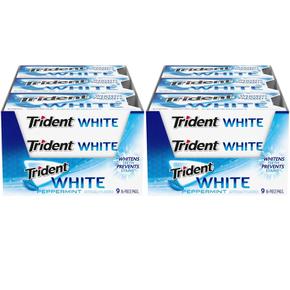 미국직구 Trident 트라이덴트 화이트 페퍼민트 무설탕 껌 16피스 9팩 2박스 White Peppermint