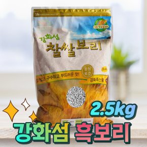 고인돌 강화섬 흑보리 햅곡 보리쌀 검정보리쌀 2.5kg