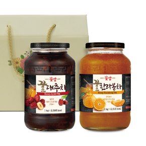 대추 한라봉 꿀 과일 청 2종 차선물세트..