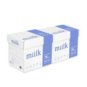 밀크 A4 75g 5000매(2500매x2박스)