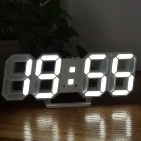 IYES 무소음 LED 디지털 벽걸이 시계 IY-WL24 3단 밝기조절 인테리어 탁상 알람 온도계
