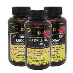 고헬씨 크릴오일 Go Healthy Krill oil 1500mg 60정x3