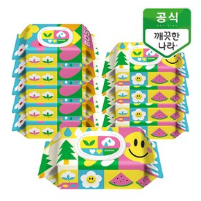 깨끗한나라 보솜이 펀앤플레이 라이트 아기물티슈 캡형 60매 10팩