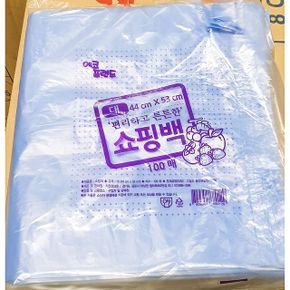 에코프랜드 비닐쇼핑백파란색 비닐 대 44x53cm 100매