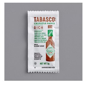 [해외직구]타바스코 치폴레 핫소스 패킷 3g 200팩 TABASCO Chipotle Hot Sauce Portion Packet 21oz
