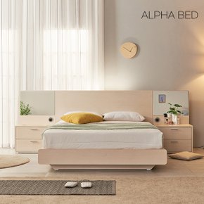 라미스 LED 호텔식 평상형 침대프레임 Q/K 공용