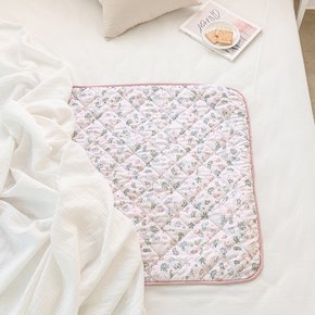 편안한 항균 누빔 침대 방수패드 소형 엘리아핑크