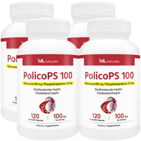 신제품 4병 마이라이프 내추럴스 폴리코PS 100 폴리코사놀+포스파티딜세린 100mg  120야채캡슐