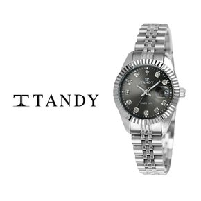 [TANDY] 탠디 럭셔리 커플 메탈 손목시계(오스트리아 스톤 식입) T-3909 여자 실버