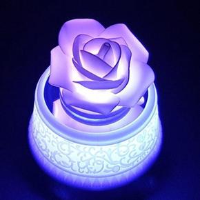 LED 회전 오르골 뮤직박스 만들기(흰 장미) (S11770053)