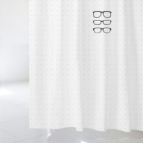 SC279 샤워 커튼 크로스 패턴과 3가지 안경 스타일 S기본 플라스틱고리