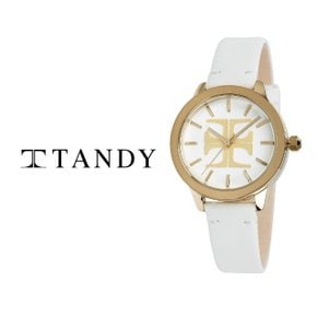 [TANDY] 탠디 시그니쳐 모던클래식 여성용 가죽시계 T-1915 골드화이트