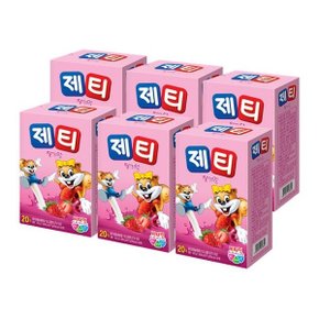 동서식품 제티 딸기맛 20T 6개 스틱형 아이들이좋아하는 어린이음료