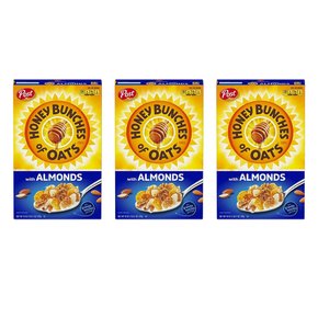 [해외직구]포스트 허니 번치 오트 아몬드 시리얼 510g 3팩 Post Cereal Honey Bunches of Oats Almonds 18oz