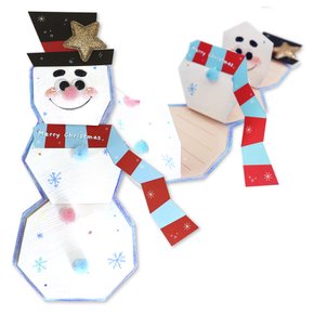 (몽스쿨)KY2115 크리스마스카드 만들기 눈사람 신사